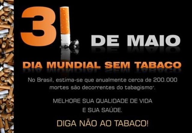 31 Maio dia mundial sem tabaco
